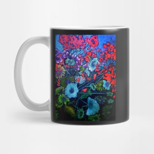 Red Flower Garden - Oil Painting Mug